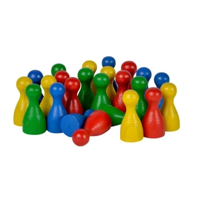 Afbeelding van Noris 606154362 kleurrijke halmakegel van hout 24 houten