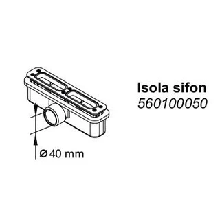 Afbeelding van Riho sifon/afvoer tbv Isola douchevloer