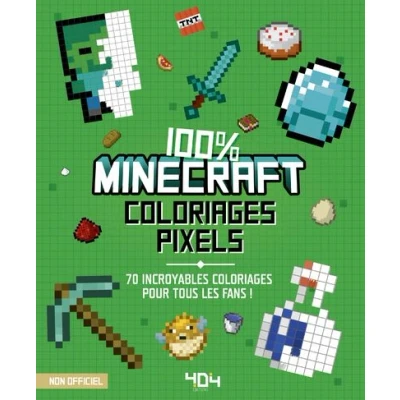 Image de coloriages pixel 100% Minecraft 70 incroyables pour tous les fans