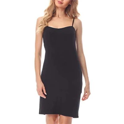 Afbeelding van Merry Style MS MS10 203 UW Dames Onderjurk Nachthemd kort V neck verstelbare Spaghetti bandjes Viscose Zwart M