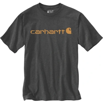 Afbeelding van Carhartt Core Logo Carbon Heather T Shirt Heren