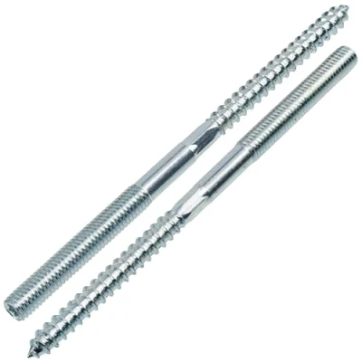 Afbeelding van AERZETIX C75879 12 stuks dubbele schroefdraadschroeven M8 x 140 mm schroefdraadbouten staal