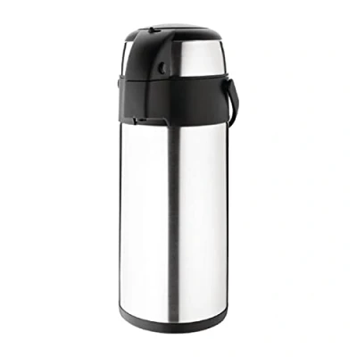 Image de Pichet à Pompe Professionnel 5 L Olympia Inox / polypropylène5 x445mm