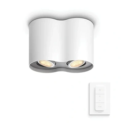 Afbeelding van Philips Hue PILLAR Opbouwspot GU10 2x5W Rond Wit