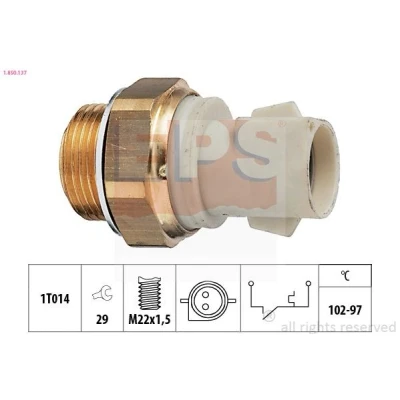 Afbeelding van EPS 1.850.137 Temperatuurschakelaar, radiateurventilator M22x1,5 Made in Italy OE Equivalent FORD: FIESTA 3