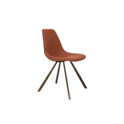 Afbeelding van Dutchbone Franky Eetkamerstoelen Bouclé Terra Set van 2