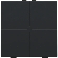 Afbeelding van Niko Home control, viervoudige drukknop, Pure black steel