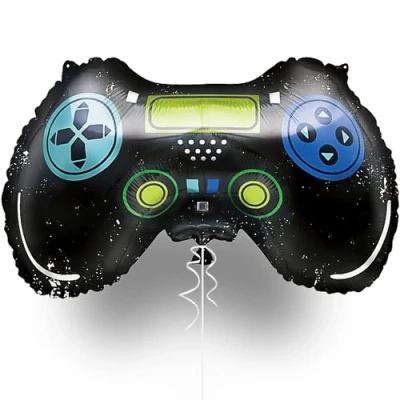 Afbeelding van Unique Reuze aluminium gamecontroller ballon 58 cm verjaardag van de speler 1 stuk (1 stuk) 25216, meerkleurig