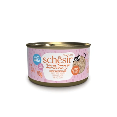 Afbeelding van Schesir Baby 70 g Kattenvoer Kip&amp;Zalm