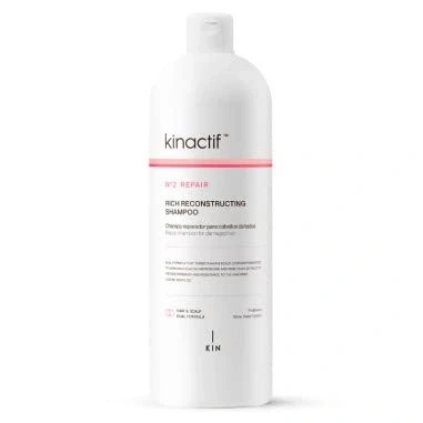 Afbeelding van Kin Cosmetics Kinactif No.2 Repair Rich Reconstructing Shampoo 1000ml Voor Beschadigd Haar