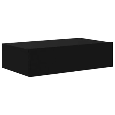 Image de vidaXL Meuble TV avec éclairage LED noir 60x35x15,5 cm