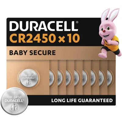 Afbeelding van Duracell 2450 Lithium knoopcelbatterijen 3V, CR2450 10 stuks