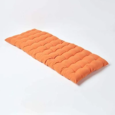 Afbeelding van Homescapes 2 bankkussen oranje 100% katoen