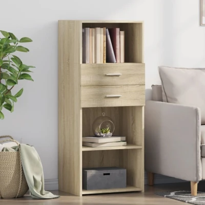 Afbeelding van Hoge kast 50x42,5x124 cm bewerkt hout sonoma eikenkleurig