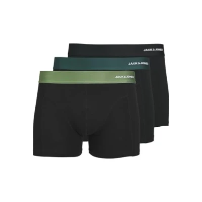 Image de JACK &amp; JONES Male Trunks Lot de 3 boxers, vert, S