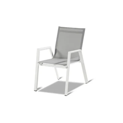 Afbeelding van Hartman Aruba Dining Tuinstoel White Grey Wit Tuinstoelen