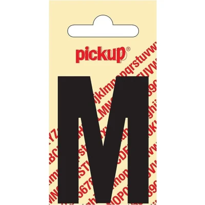 Afbeelding van Plakletter Nobel Sticker zwarte letter M amsterdam Pickup