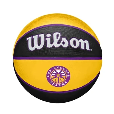 Afbeelding van Wilson WNBA Team Tribute Los Angeles Sparks Ball WTB4600XBLAS, Unisex, Zwart, basketbal, maat: 6