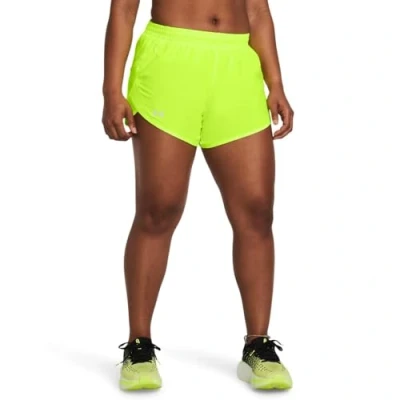 Afbeelding van Under Armour FLY Korte broeken, Dames, Maat: Large, High vis yellow