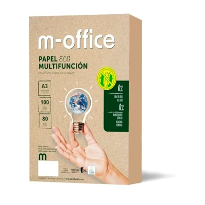 Afbeelding van 100 vellen gerecycled papier DIN A3 80 g, 1 verpakking met 100% · m office (100 vellen)