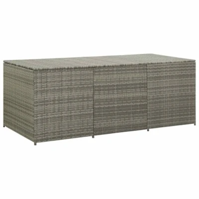Afbeelding van Tuinbox 180x90x70 cm poly rattan grijs