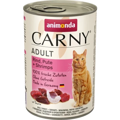 Afbeelding van Animonda Carny Adult Rund met Kalkoen en Garnaal 6 x 400 g