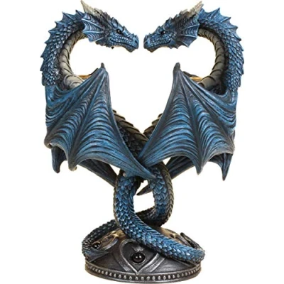 Afbeelding van Nemesis Now Dragon Heart Anne Stokes kandelaar 28 cm Blauw