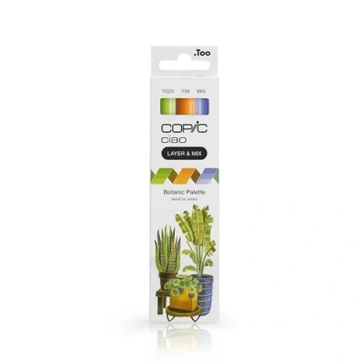 Afbeelding van Copic Ciao Layer &amp; Mix Pen Set van 3 botanische paletmarkers, kunst, handwerk, kleuren, grafisch, markeerstift, design, manga