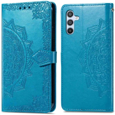 Afbeelding van imoshion Hoesje Geschikt voor Samsung Galaxy A26 Met Pasjeshouder Mandala Bookcase Turquoise