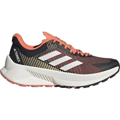 Afbeelding van Adidas Terrex Soulstride FLOW Trail hardloopschoenen, Dames, Maat: 38 2/3, Core black/crystal white/impact orange Kunststof/ textiel