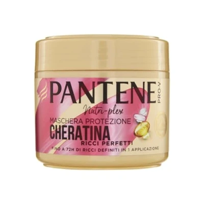 Afbeelding van Pantene Pro V Haarmasker, keratinebescherming, perfecte krullen, tot 72 uur gedefinieerde krullen in 1 toepassing voor crêpe rebellen, 300 ml