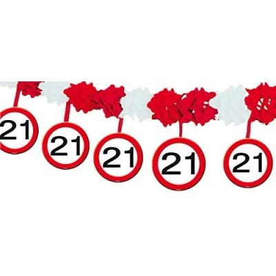 Afbeelding van Slinger Verkeersbord 21 jaar met onderhanger
