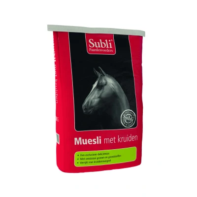 Afbeelding van Subli Muesli Met Kruiden Paardenvoer 15 kg