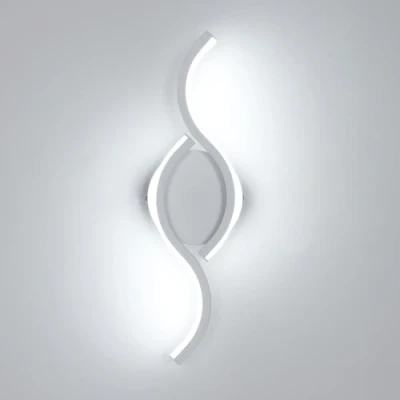 Image de Comely Applique Murale Intérieure LED, 12W 1350LM Moderne Lampe Murale, 6500K Lumière Blanc Froid, Luminaire Mural en Aluminium pour Salon Chambre Escalier, Longueur 35.5cm