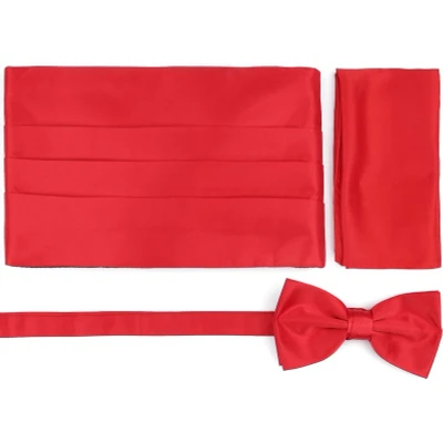 Afbeelding van Suitable Cumberband Strik Pochet Set Rood