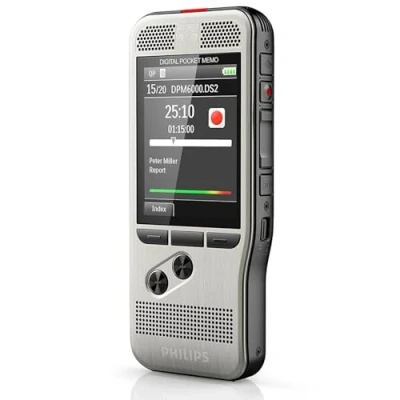 Image de Dictaphone Pocket Memo 6000 avec touches boutons poussoirs Philips