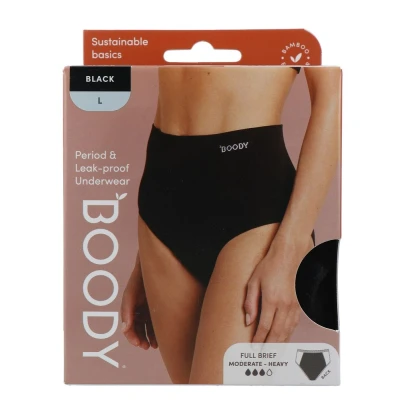 Afbeelding van Menstruatieondergoed tailleslip zwart normaal M