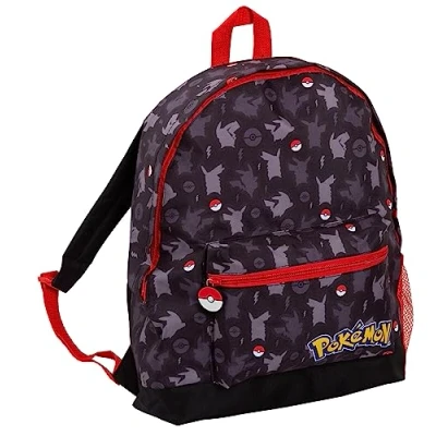 Afbeelding van Pokemon Rugzak voor volwassenen, tieners, kinderen, Pikachu Pokeball, school, universiteit, lunchtas, reisrugzak, sportrugzak, zwart.