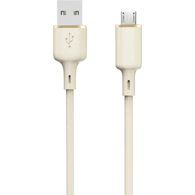 Afbeelding van Dudao L7SM USB A micro kabel 5A 1m beige