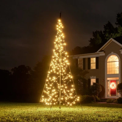 Afbeelding van Fairybell Vlaggenmast Kerstboom All Surface 3 meter 320 LED lampjes Inclusief mast Twinkle