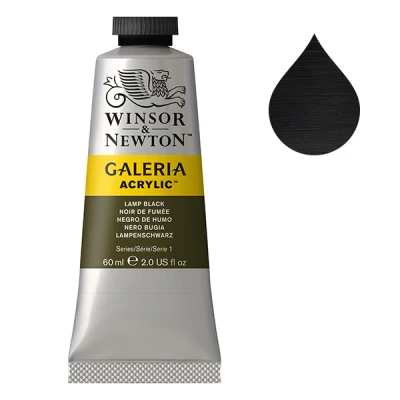 Image de Winsor &amp; Newton Galeria peinture acrylique (60 ml) 337 noir de fumée