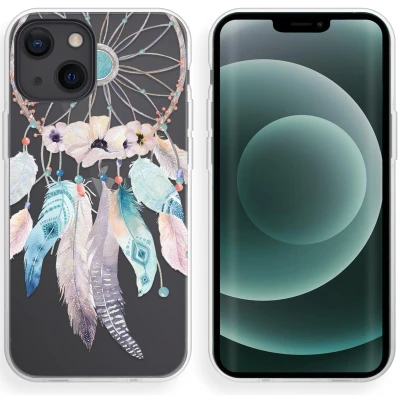 Afbeelding van iMoshion hoesje Geschikt voor iPhone 13 Mini Siliconen Design Meerkleurig / Dreamcatcher