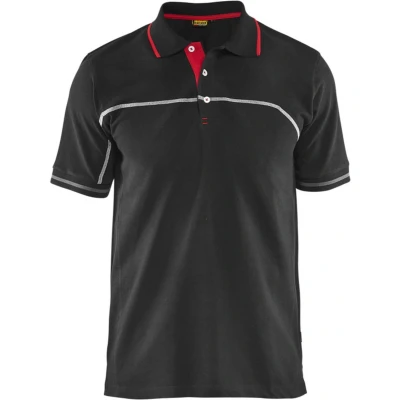 Afbeelding van Blåkläder 3389 Poloshirt Zwart/Rood maat S