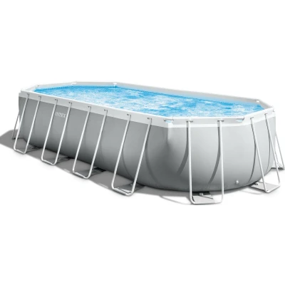 Afbeelding van 6.1m x 3.05m 1.22m prism frame oval pool set Intex