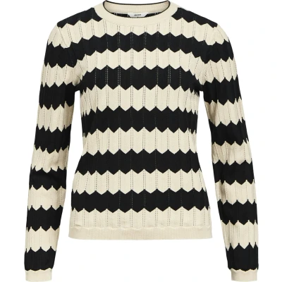 Afbeelding van Object Objebba L/s Re Knit Pullover Truien &amp; vesten Dames Sweater Hoodie Vest Zand Maat XS
