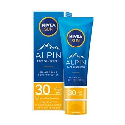 Afbeelding van NIVEA SUN ALPIN zonnebrandcrème gezicht SPF 30 (1 x 50 ml), hydraterende winterzonnebrandcrème, UVA/UVB voor alle huidtypes