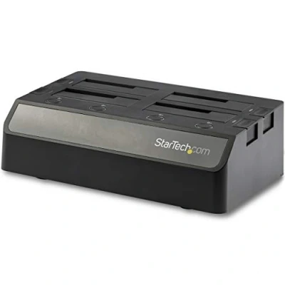 Afbeelding van StarTech.com Dock voor harde schijven 4 sleuven USB 3.1 naar SATA, docking station 10 Gbps, externe SSD/HDD 2,5/3,5 inch SATA III, Hot Swappable