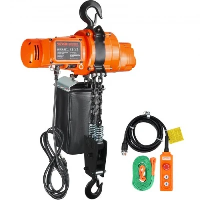 Image de VEVOR Palan électrique à chaîne grue monophasé charge de 998 kg levage max 3 m
