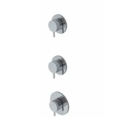 Afbeelding van Waterevolution Flow inbouw douchethermostaat met 2 stopkranen chroom 1208916482