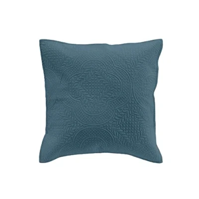 Afbeelding van Douceur d&#039;Intérieur Kussenhoes, 40 x cm, Romane Blauw, Effen Microvezel